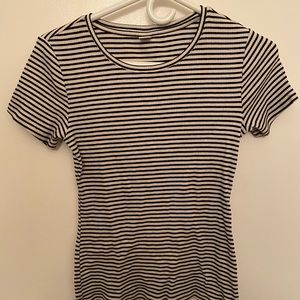 Black and White Striped Tshirt